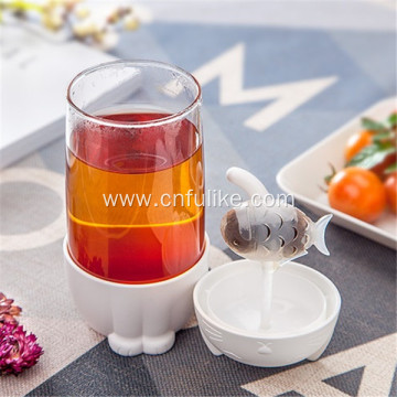 Fashion Style Glass Cup with Infuser and Lid